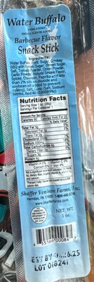 Water Buffalo Barbecue Flavor Snack Stick front packaging