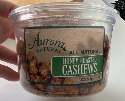 Products honey roasted cashews front packaging