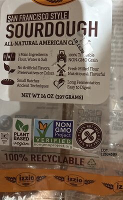San Francisco Style Sourdough front packaging