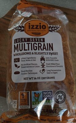 Lucky 7 Multigrain front packaging