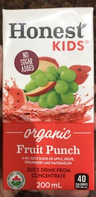 Fruit punch juice box