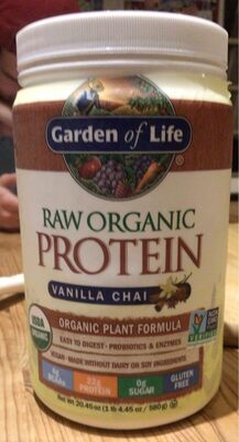 RAW Organic Protein Plant-Based Vanilla Chai front packaging