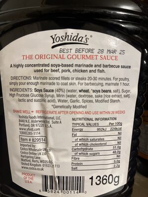 Yoshida's Gourmet Sauce