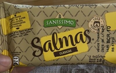 Salmas horneadas front packaging