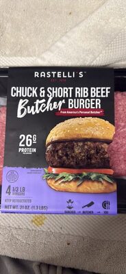 Chuck & Short Rib Beef Butcher Burger