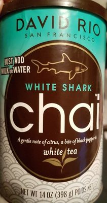 White shark chai white tea front packaging