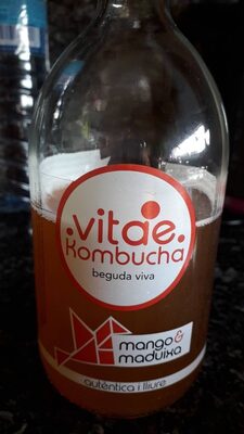 Kombucha mango & fresa front packaging