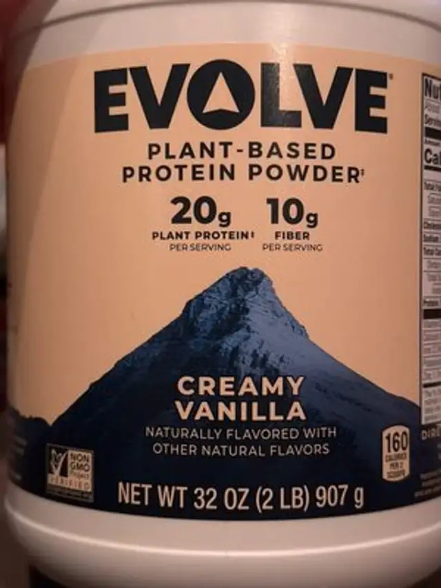 Plant-Based Protein powder front packaging