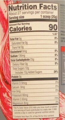 Cytomax nutrition facts table