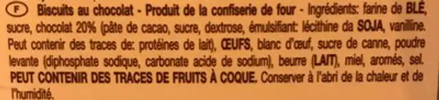 Cantucci d'Abruzzo ingredients label