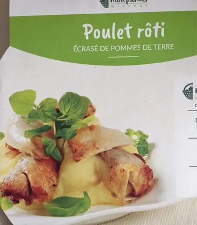 Poulet rôti et ecrasé de pomme de terre