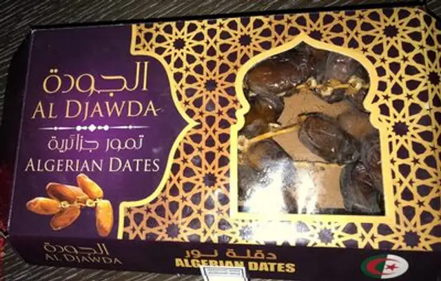 Algerian dates ingredients label
