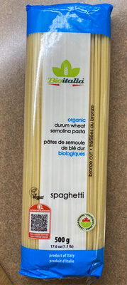 Organic Spaghetti front packaging