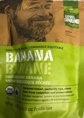Banane biologique séchée front packaging