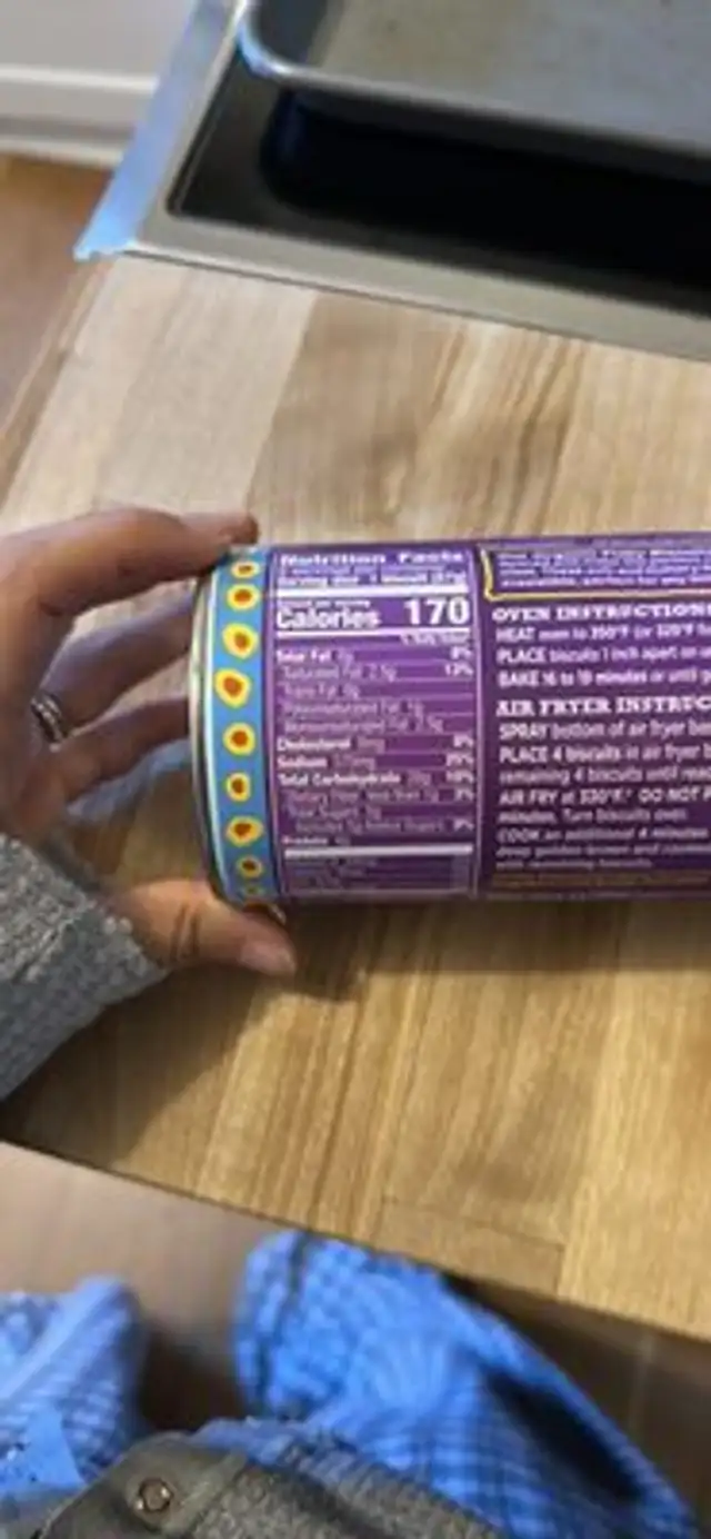 Flaky Biscuits nutrition facts table