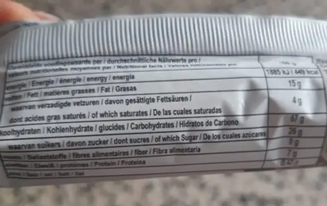 Flax seed nutrition facts table