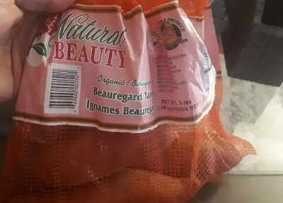 Organic Raw Sweet Potato front packaging