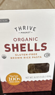 Organic Shells front packaging