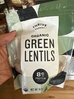 Organic green lentils