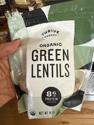 Organic green lentils