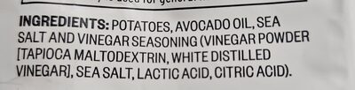 Kettle-Cooked Potato Chips Sea Salt & Vinegar ingredients label