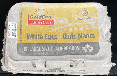 6 Large White Eggs front packaging