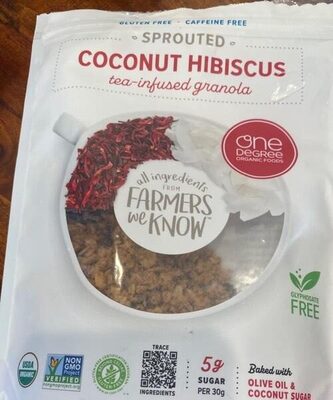 Gluten Free Sprouted Coconut Hibiscus Tea-Infused Granola