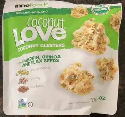 Organic Coconut Clusters With Pumpkin, Quinoa And Flax Seeds