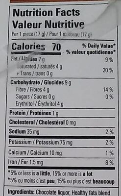Organic Gluten Free Keto Crackers nutrition facts table
