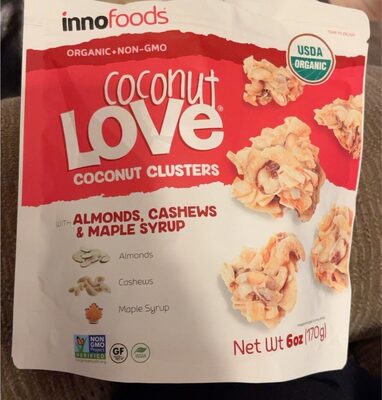 Organic Coconut Love Coconut Clusters With Almonds, Cashews & Maple Syrup