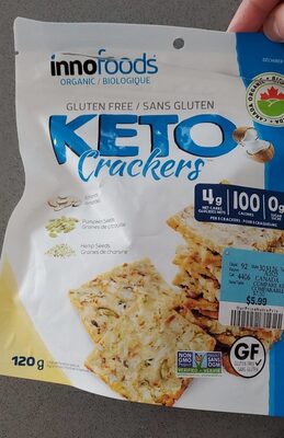 Organic Gluten Free Keto Crackers front packaging