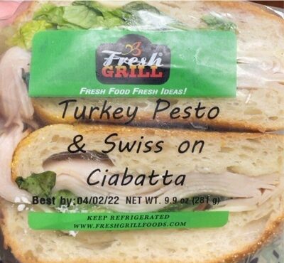 Turkey Pesto & Swiss on Ciabatta