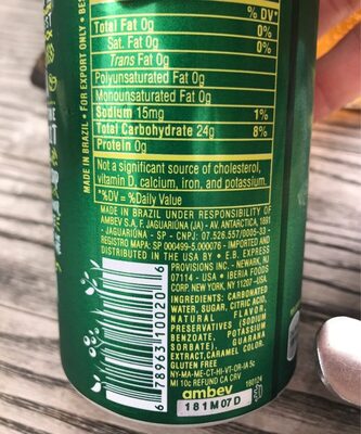 guarana ingredients label