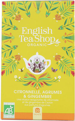 Infusion citronnelle gingembre agrume front packaging