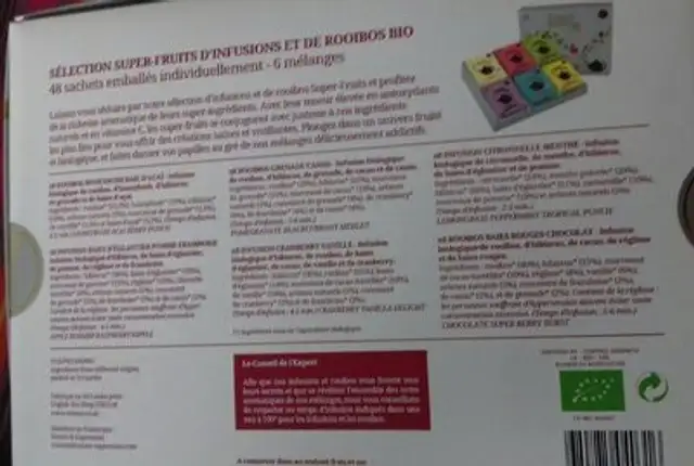 Thé Bio Et équitable / Coffrets De Thé ingredients label