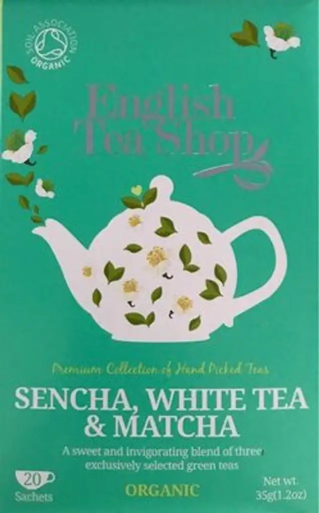 Sencha, white tea & matcha