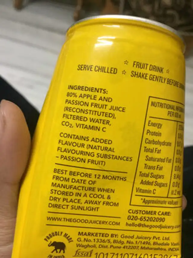 Unknown ingredients label