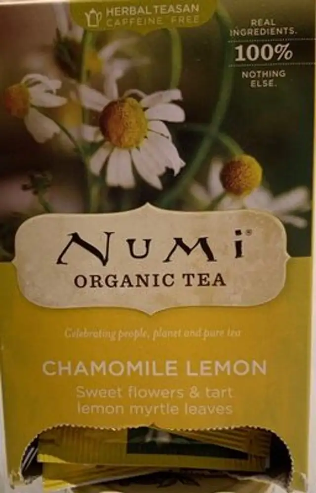 Organic tea chamomile lemon