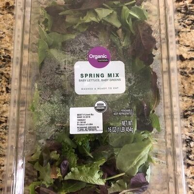 Organic spring mix front packaging