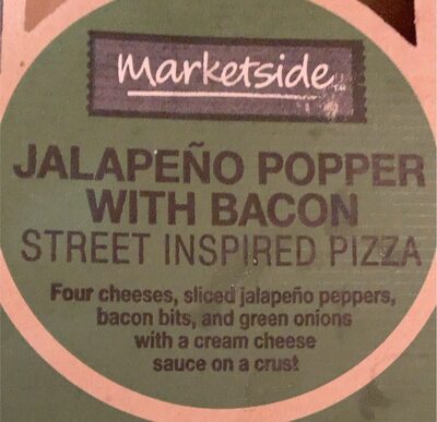 Jalapeño popper with bacon pizza