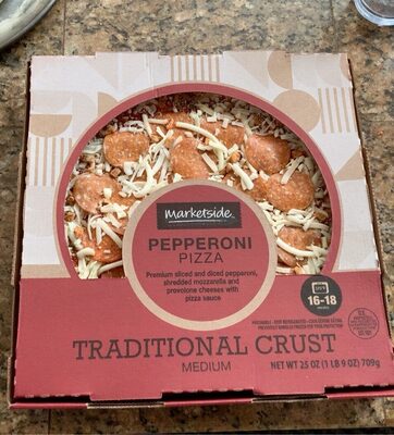 Marketside pepperoni pizza front packaging