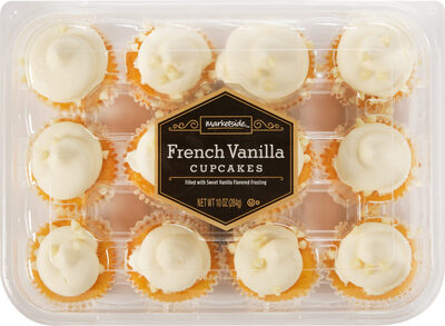 French vanilla cupcakes front packaging