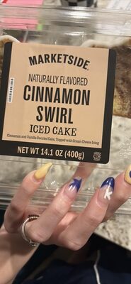 Cinnamon swirl iced cake