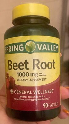 Spring Valley beat root supplement front packaging