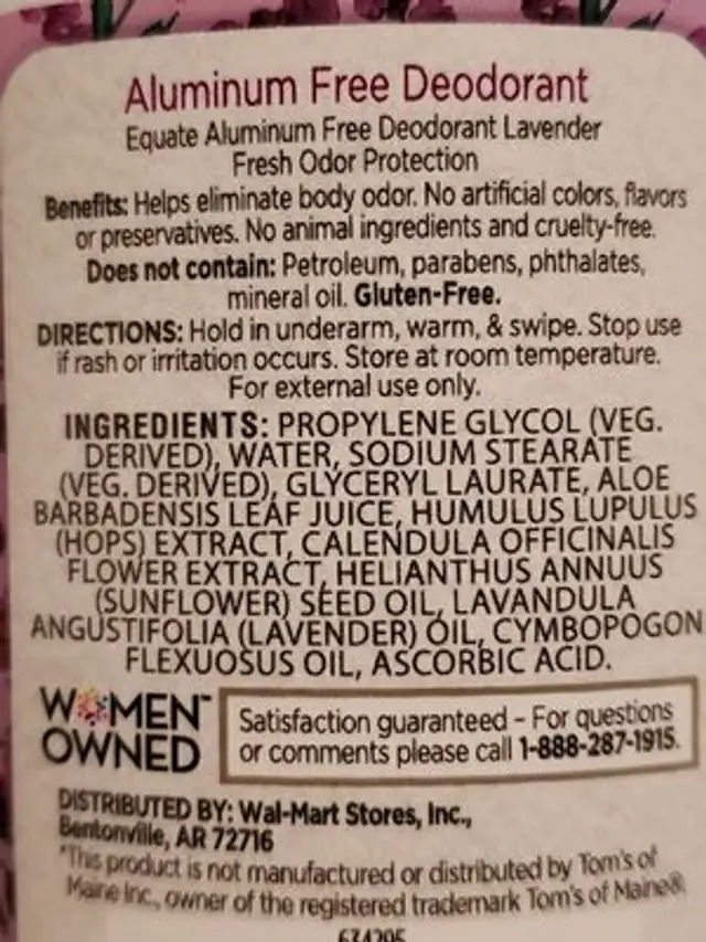 Unknown ingredients label