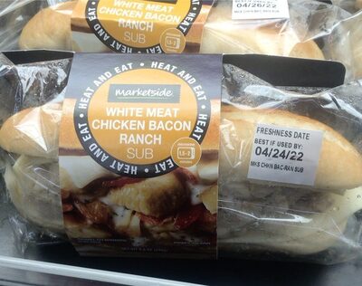 White meat chicken bacon ranch sub