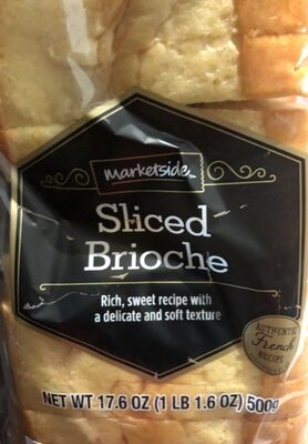 Sliced brioche front packaging