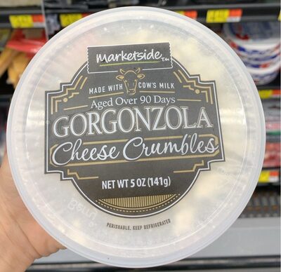 Gorgonzola cheese crumbles front packaging