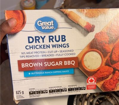 Dry Rub Chicken wings front packaging