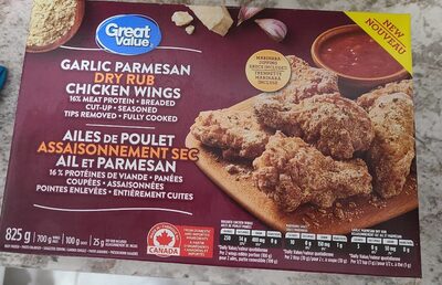 Garlic Parmesan Dry Rub Chicken Wings front packaging